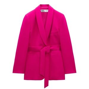 ❗️LAST❗️Brand New Zara 2 Piece Set! Belted Tuxedo Blazer with Flowy Pants!Size M